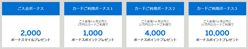 ANAアメックスゴールドの通常キャンペーン特典