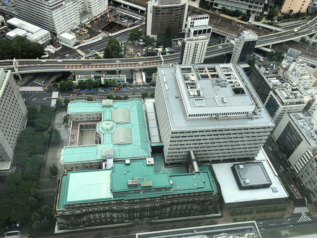マンダリンオリエンタル東京から見た日本銀行本店
