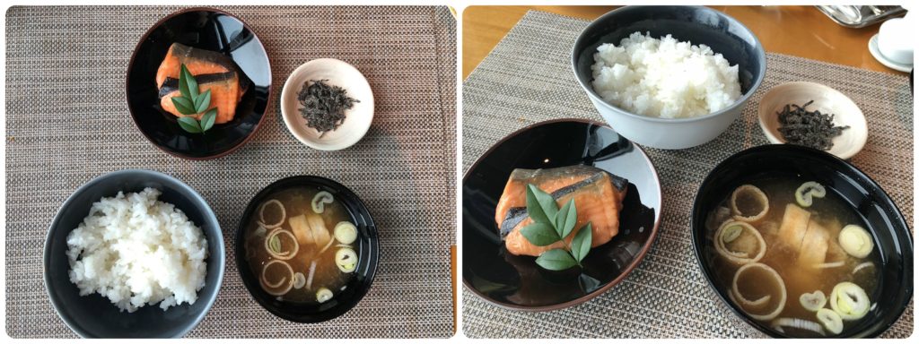 マンダリンオリエンタル東京の朝食|白飯/焼鮭/味噌汁