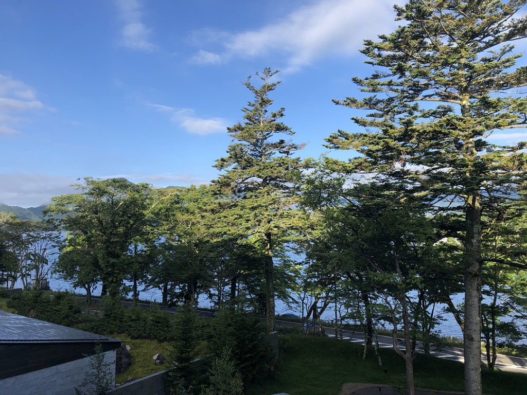 リッツカールトン日光の客室|バルコニーから見た中禅寺湖