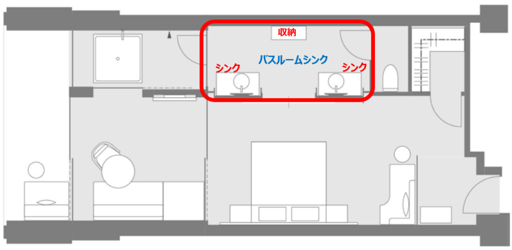 リッツカールトン日光の客室|バスルームシンク