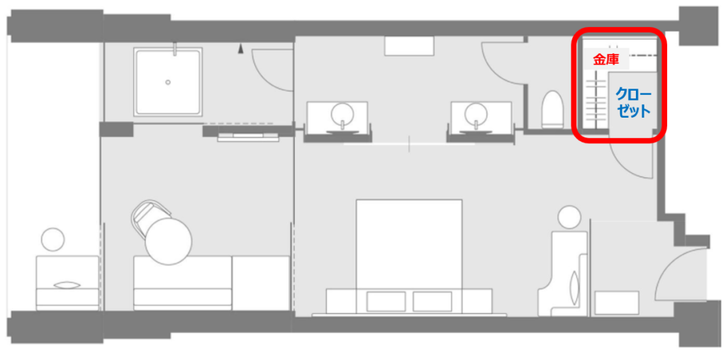 リッツカールトン日光の客室|ウォークインクローゼット