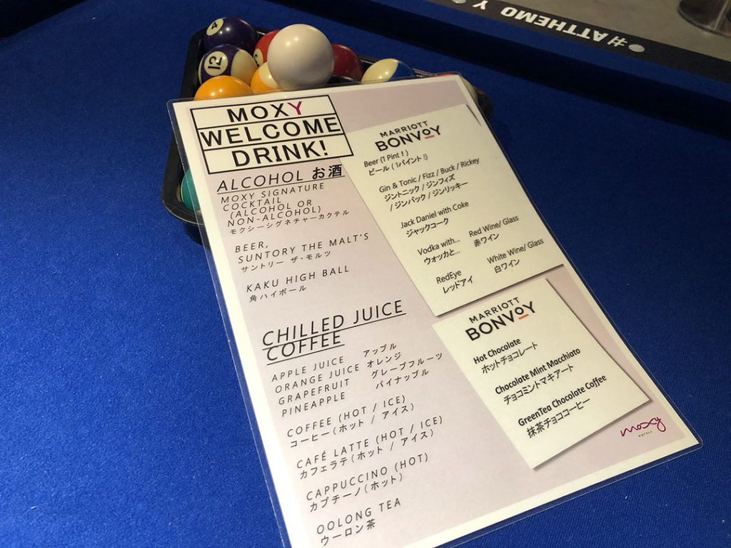 モクシー錦糸町｜ウェルカムドリンク