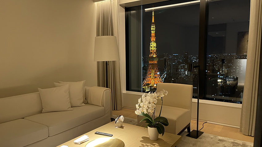 東京エディション虎ノ門｜スーペリアスイートルームの東京タワービュー