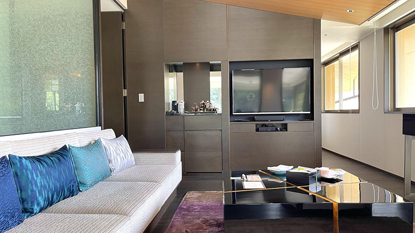 翠嵐ラグジュアリーコレクションホテル京都|プルデンシャルコーナースイート温泉露天風呂付