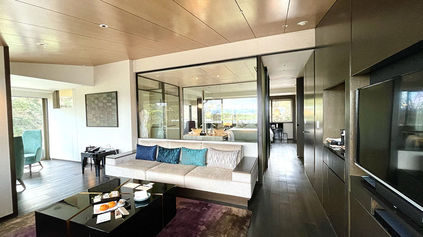 翠嵐ラグジュアリーコレクションホテル京都|プルデンシャルコーナースイート温泉露天風呂付