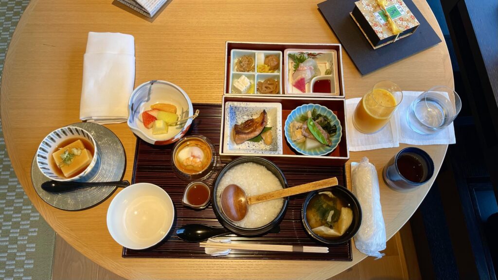 リッツカールトン京都｜コーナースイートMINAMI｜朝食