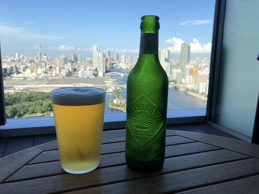 メズム東京｜客室の無料ビール（ハートランド）