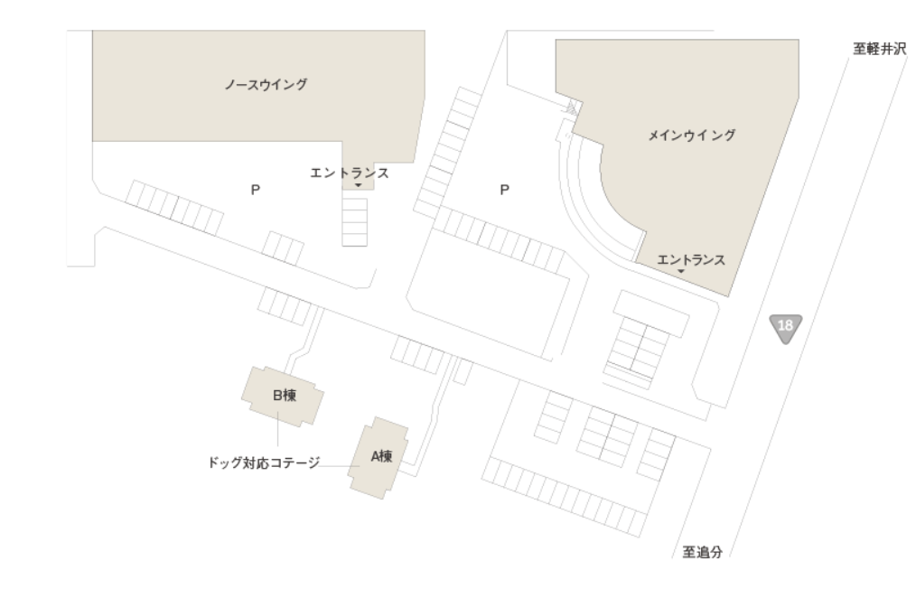 軽井沢マリオットホテル内のMAP