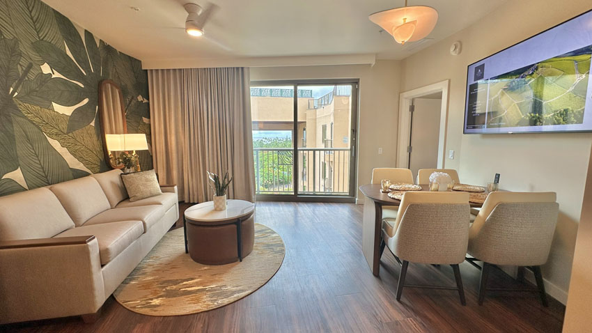 マリオットバケーションクラブワイキキ 客室 リビングダイニング