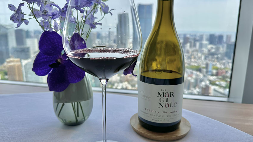 リッツカールトン東京の45階に位置するメインダイニング『Héritage by Kei Kobayashi（エリタージュ バイ ケイ コバヤシ）』 ペアリングの赤ワイン