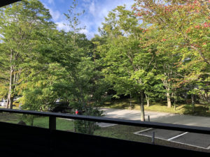 軽井沢マリオットホテル｜バルコニーから見た景観は緑いっぱいで最高