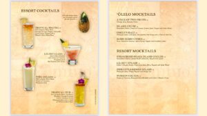 ウラニディズニーリゾートの|ザ・オレロ・ルーム(The ‘Ōlelo Room)メニュー