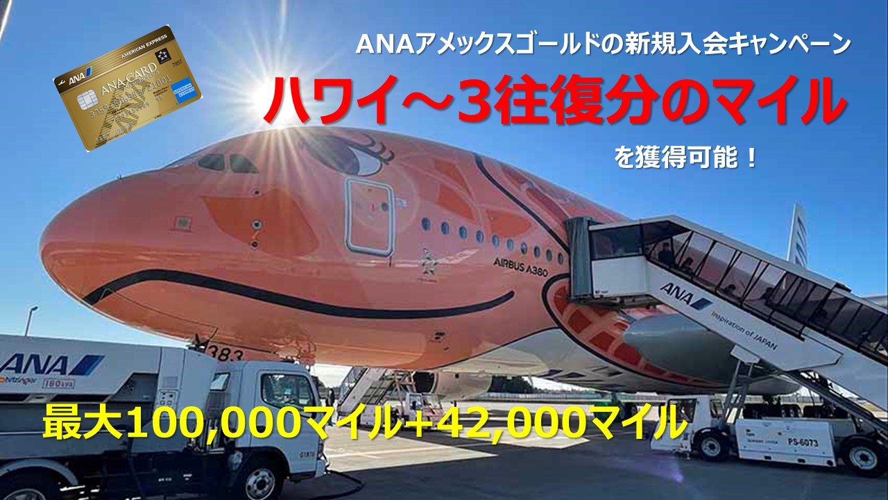 【最大10万マイル+4万マイル】ANAアメックスゴールドの新規入会キャンペーンを解説【最新2026年版】