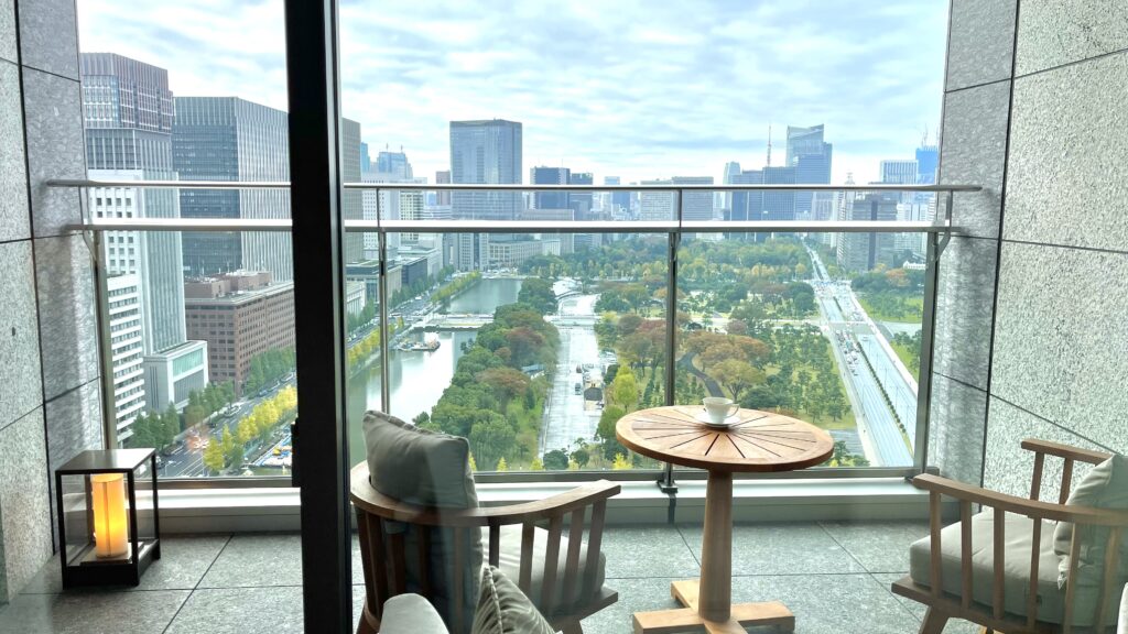 パレスホテル東京のクラブグランドデラックス客室からの眺望
