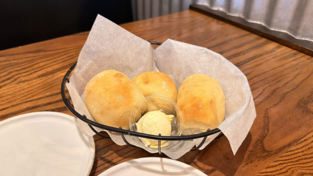 ローンスターステーキハウスで提供されたパン