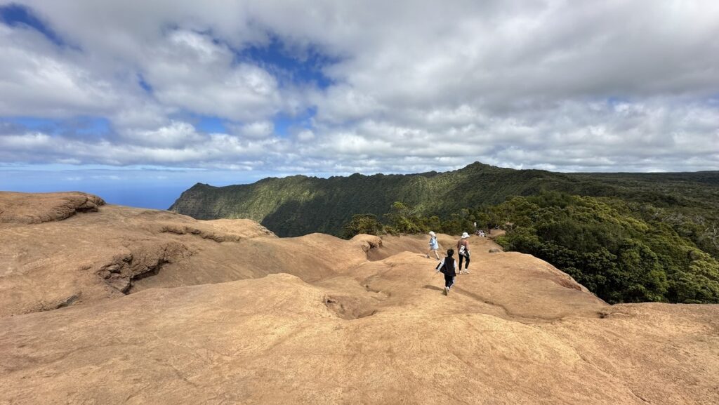 Puʻu O Kila Lookoutから見下ろすカララウ渓谷