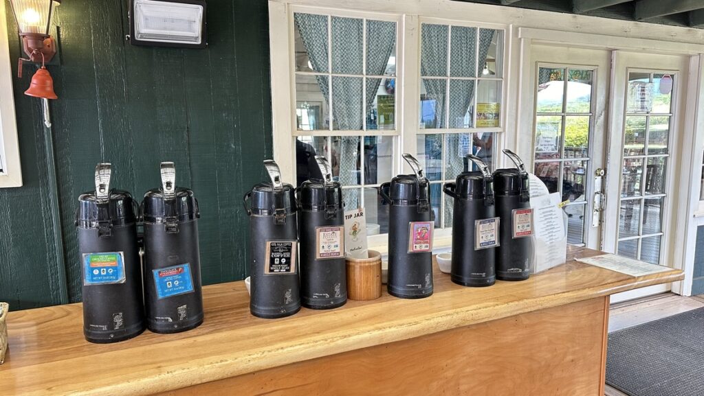 Kauaʻi Coffee Companyの無料試飲コーナー